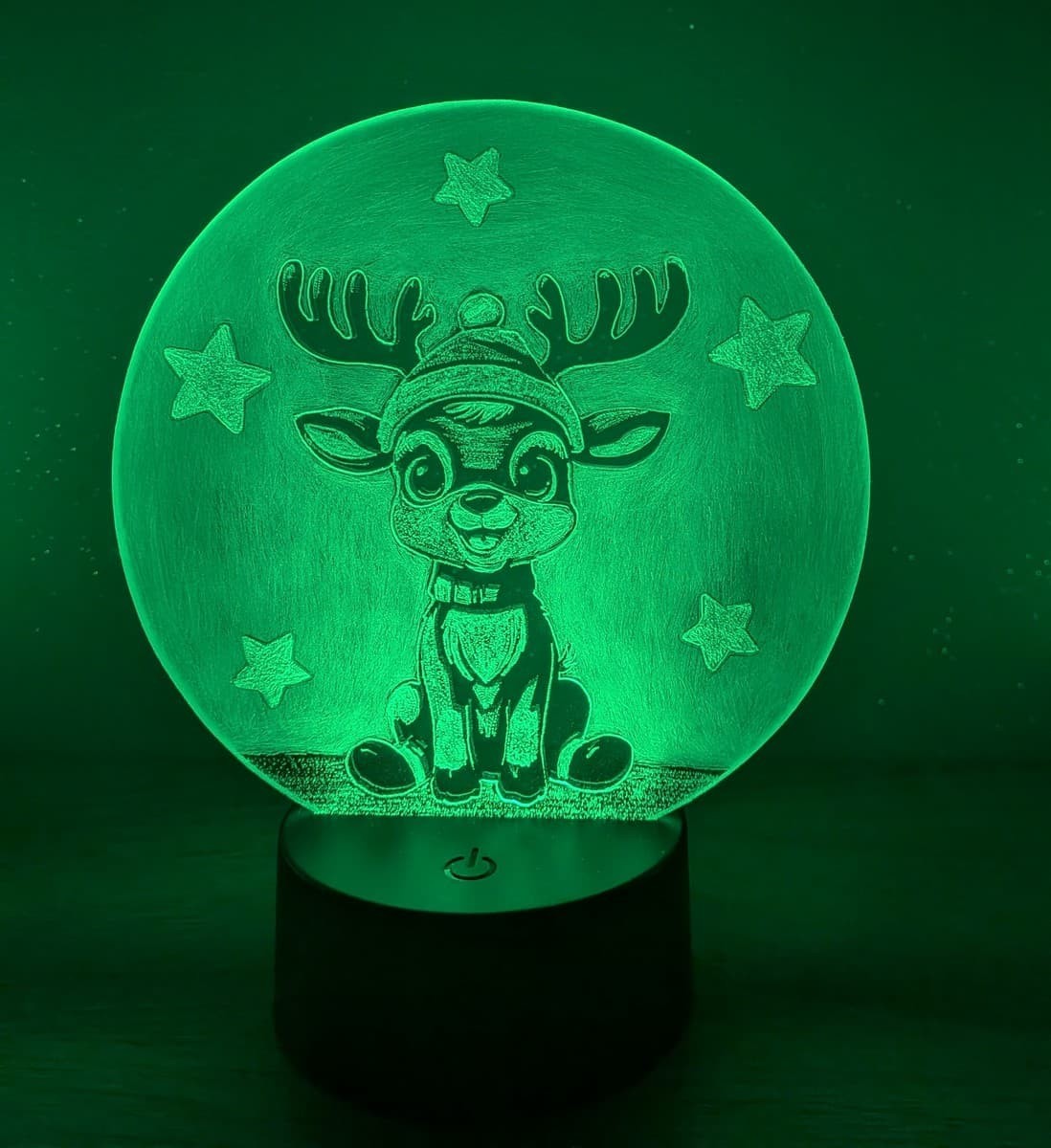 Lampe LED Renne Mignon Veilleuse Enfant sans Fil Silicone Multicolore