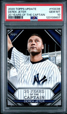 2020 TOPPS UPDATE DEREK JETER 20 YEARS OF THE CAPTAIN #YOC08 NY YANKEES PSA 10