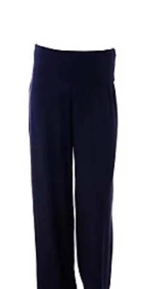 Pantalones Palazzo George Simonton Mujer 2X Negros Regulares con Cintura Plegable NW Foto 2 de 4