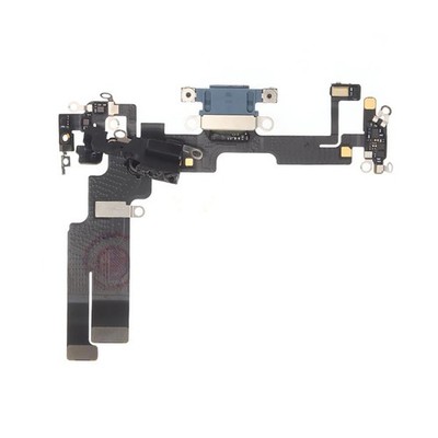 Black OEM Charging Port Dock Mic Flex Replacement For iphone 14 Repair Part