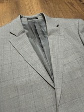 Pendleton Sport Coat Men’s 42L Gray Black Windowpane Single Breasted Made In USA