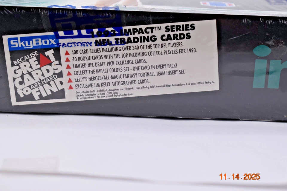 SkyBox Impact Football 1993 ¡Caja sellada de fábrica! Foto 3 de 3