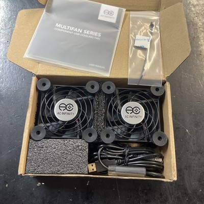 AC Infinity MULTIFAN Series S5, Model AI-MPF80A2, USB Powered Table Cooling Fans