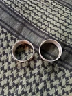 Lunt Sterling Silver (.925) Napkin Rings Pair, 760 Mark, Monogrammed