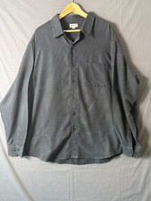 Haggar Pinstripe Button Down Shirt Gray Long Sleeve Men s XXL
