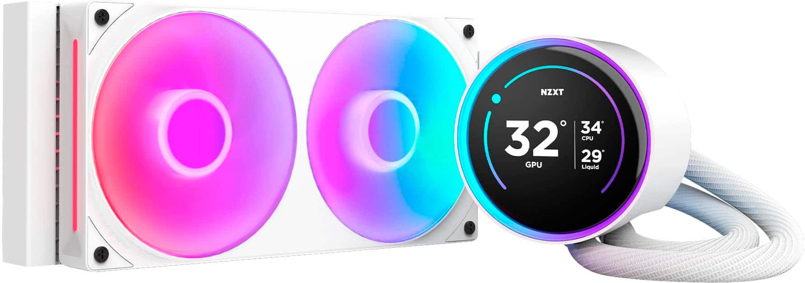 NZXT - Kraken Elite RGB 240mm 2024 Radiator (1x Single-Frame RGB Core Fan) L...