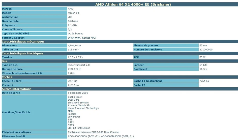 AMD Athlon 64 X2 4000+ EE (Brisbane) - Photo 2/2