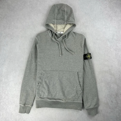 Stone Island Pullover Felpa con Cappuccio Grigio Felpa Maglione Piccolo 4041