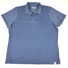 Marine Layer Polo Shirt Mens Large Knit Short Sleeve Weekends Sport Blue