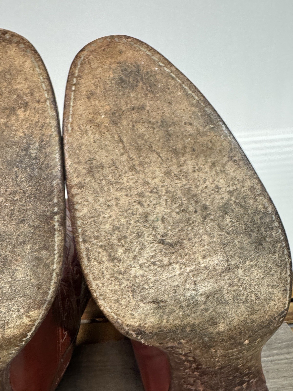 Vintage Men’s Tony Lama El Rey Cowboy Boots Size 12 D Cognac Leather Made In USA