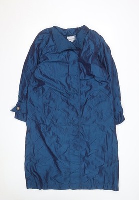 Diversity Damen Regenmantel blau Petite 8 mittellang Nylon