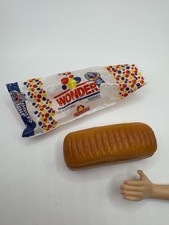 Vintage 90s Tyco Kitchen Littles Wonder Bread Loaf Barbie Doll Food Miniature