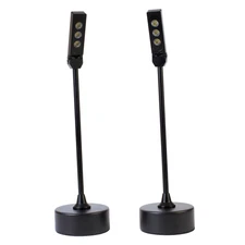 2x Showcase LED pole light 6000K with base for display case trade show retail