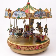 Mr. Christmas Holiday Around The Carousel 1997 TESTED READ Fast Shipping