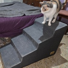 Supportive Widen Step Dog Stairs 3/4 Tiers Dog Steps for Couch High Bed Window