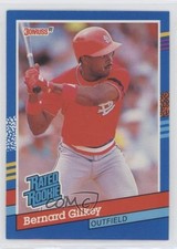 1991 Donruss Rated Rookie Bernard Gilkey (4 Patterns on Card Right) #30 4mt. rookie card picture