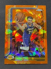 2025-26 Topps Chrome Update Luka Doncic #2 Orange Sapphire Refractor Lakers /25