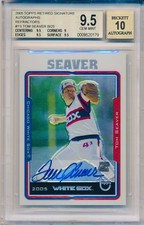 TOM SEAVER 2005 Topps RETIRED Signature AUTO REFRACTOR /25 BGS 9.5 AUTO 10 Pop 1