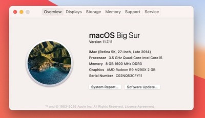 Apple iMac (27-Inch Late 2014 (Retina)) 3.5GHz Core i5, 1TB Fusion