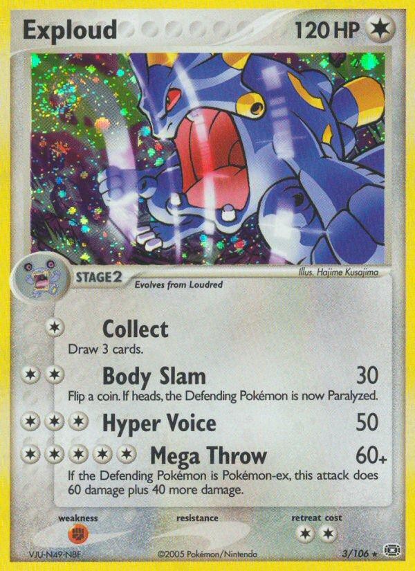 Pokemon Exploud (3/117) Emerald NM REVERSE HOLO