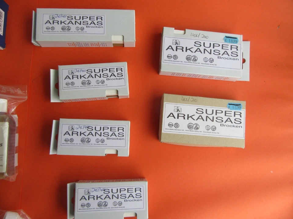 Posten 17 x  Messerschleifsteine Schleiföl Pflege  NEU  Geschäftsauflösung rar - Bild 4 von 4