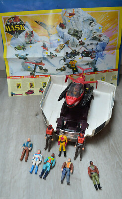 m.a.s.k mask kenner Slingshot CAR BUS + Figuren MATT Ace Alex Hondo Blad Thunder