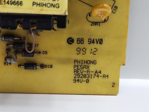 PHIHONG PE5AX PCB CARD 29203174-A4 REV A-A4 - Picture 3 of 11