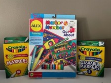 Alex "MARKER BY NUMBER" Color Activity Kit Crayolas - NEW FREE SHIP