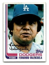 Fernando Valenzuela 1982 Topps #510 2nd Year Los Angeles Dodgers Near Mint NM