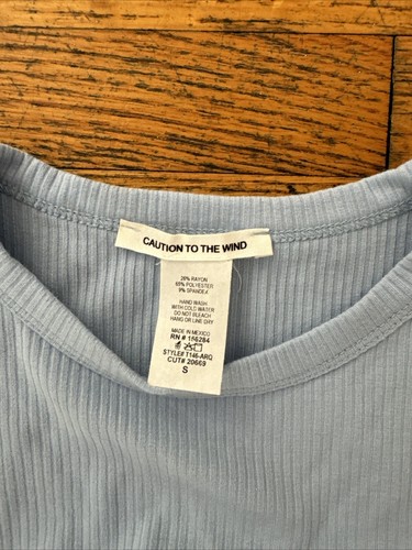 Pacsun Women’s Sleeveless Top Side Ruched Size Small New Blue - Picture 2 of 5