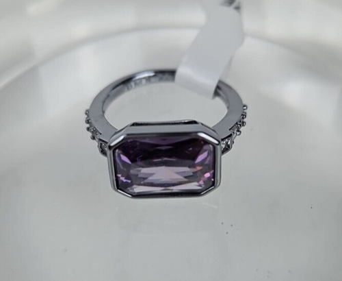 Bomb Party A Forever Daydream Amethyst Cubic Zirconia Ring SZ 5 Hematite Plating - 第 1/6 張圖片