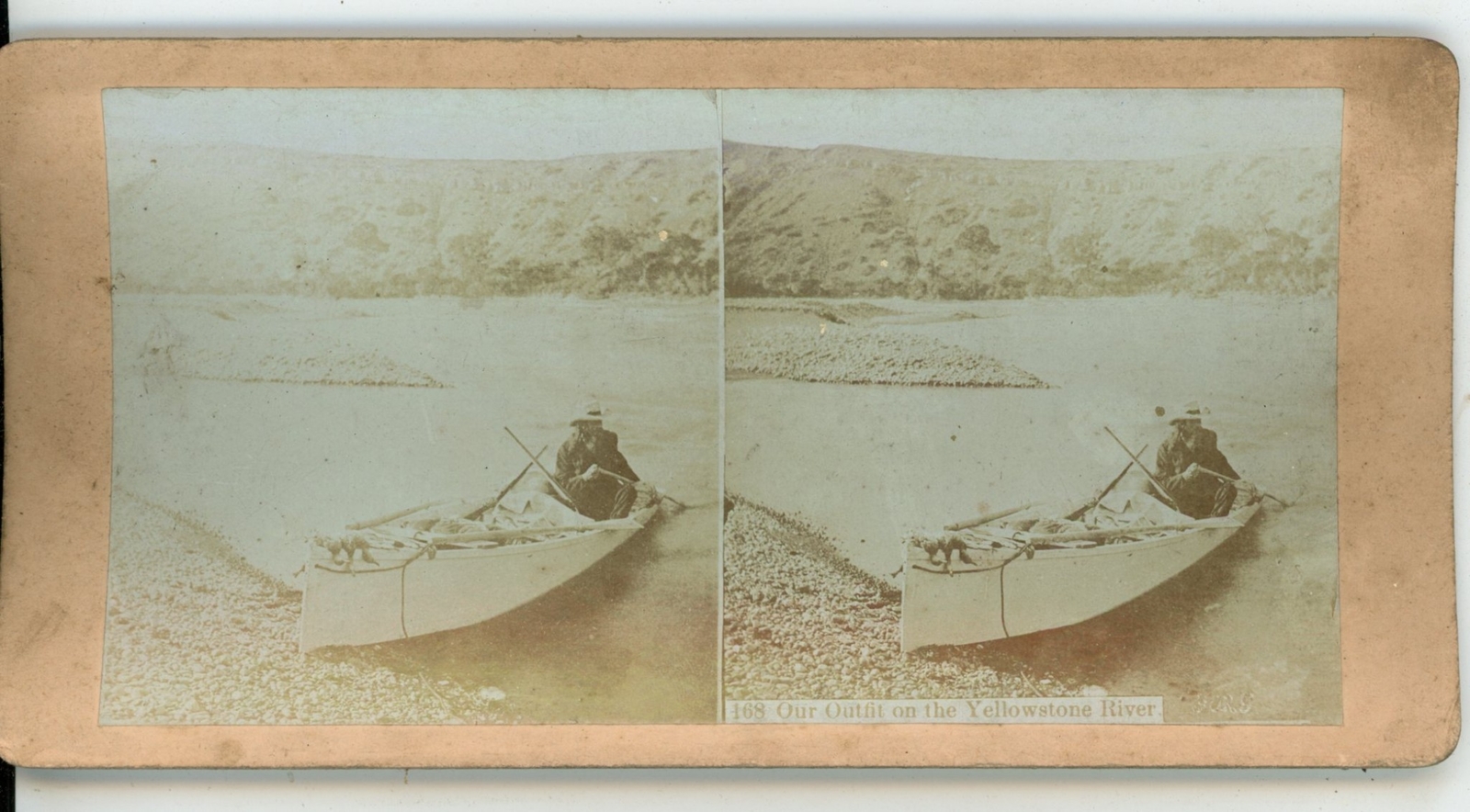 Our Outfit on the Yellowstone River Stereoview eBay