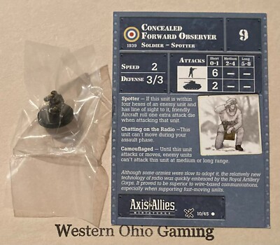 Axis & Allies Miniatures D-Day Concealed Forward Observer #10/45 NEW A&A Minis