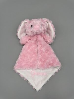 Little Elska Pink Bunny Rabbit Lovey Gianna Soft Plush Stuffed Animal