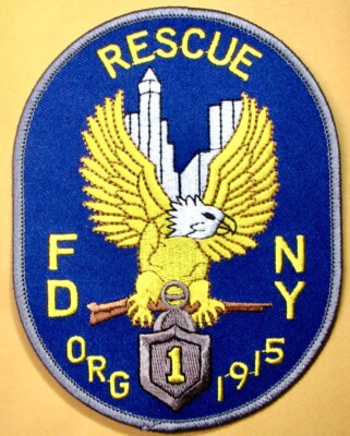 FDNY Rescue 1 Patch. 4''X5''. PP86.