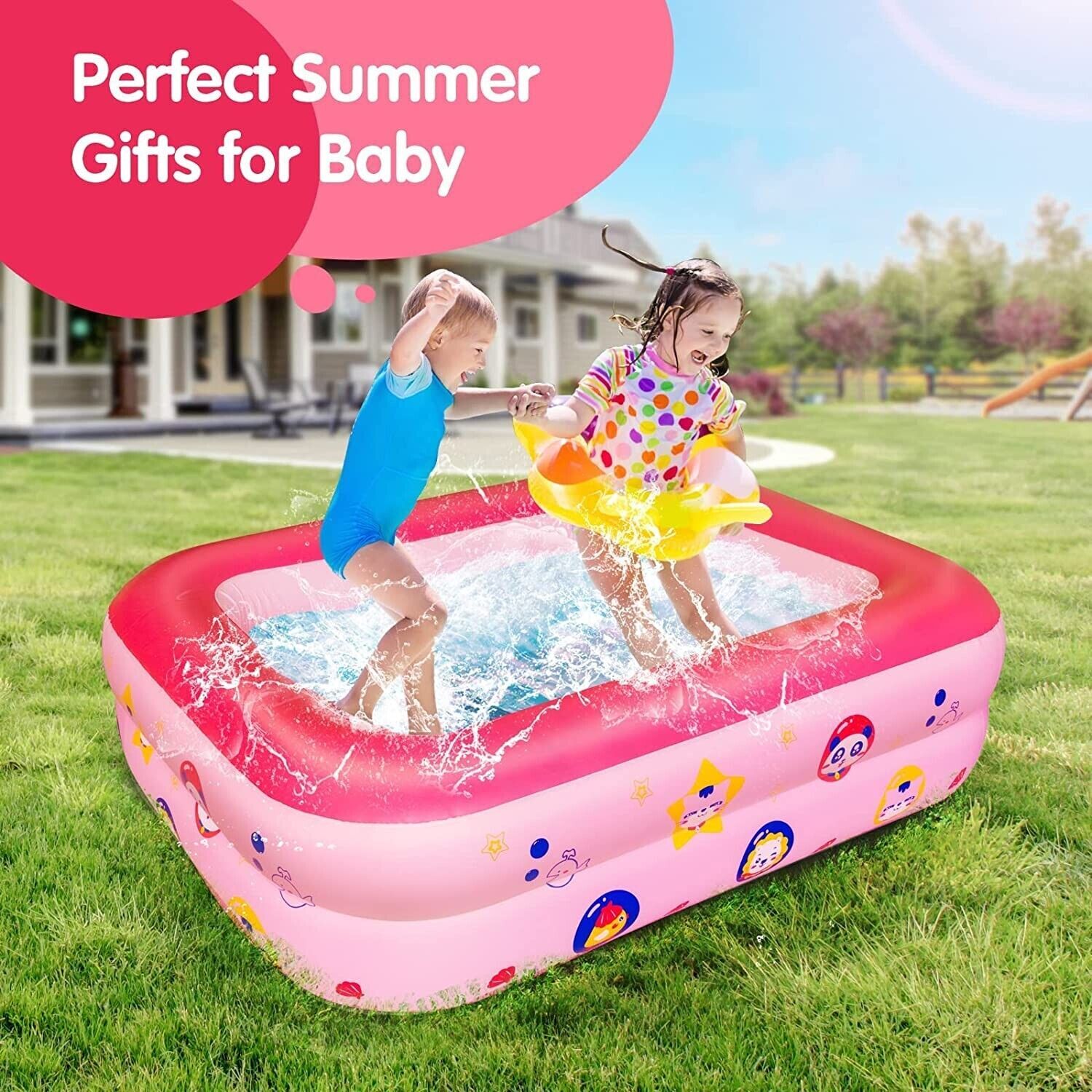 Inflatable Summer Swimming Ground Pool Children Baby Kids Family Outdoor Bathtub eBay