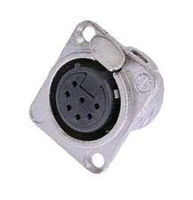 Neutrik NC7FD-L-1 7 Pin XLR Female Chassis Panel Mount Nickel/Silver Solder Cups