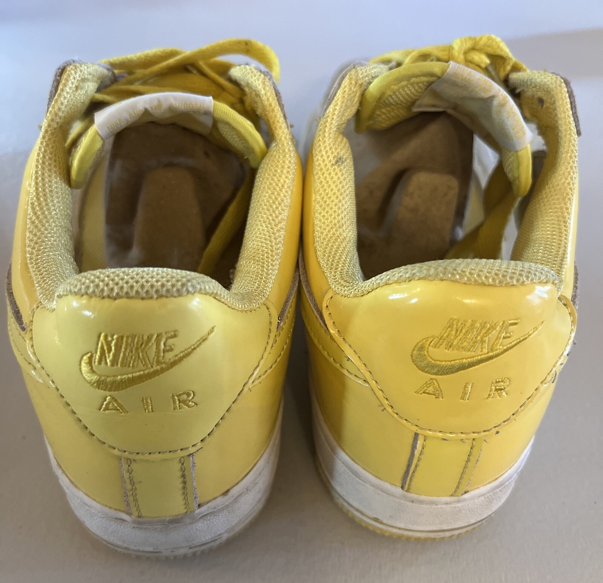 2003 Nike Clear Toe Yellow Air Force 1 Invisible Men
