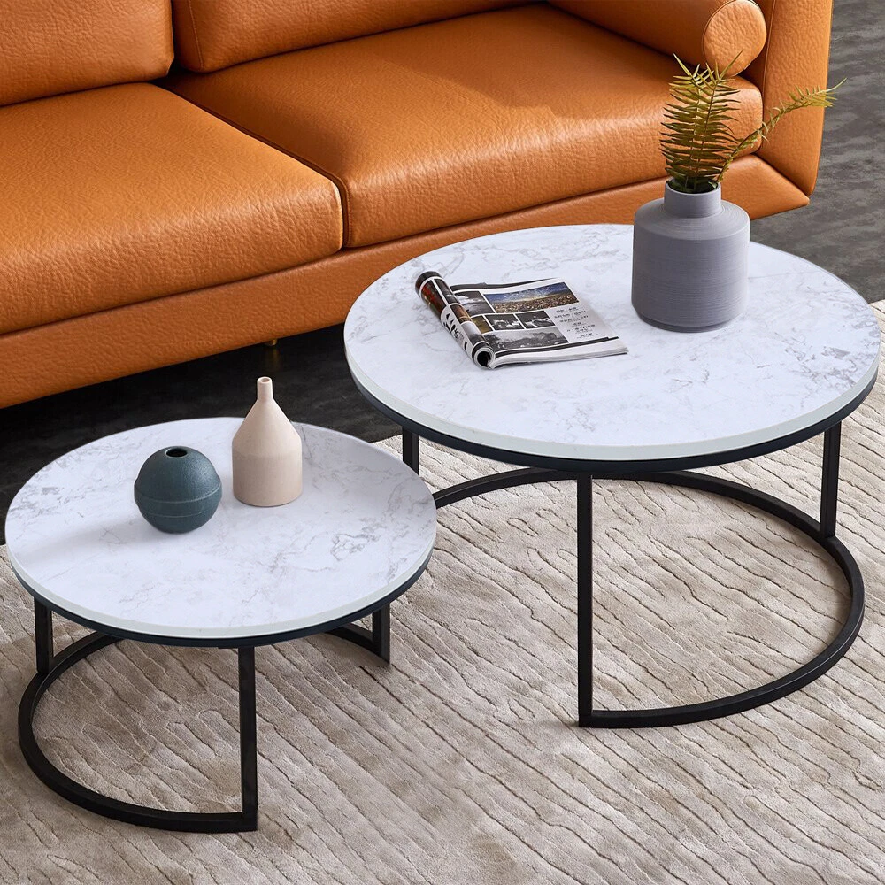 Round marble nesting tables deals