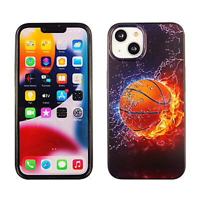 BASKETBALL ON FIRE CASE COVER FOR IPHONE 13 12 11 6S 7 8 PLUS SE XR PRO MAX MINI