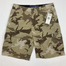Fox Racing Boys Youth Sz. 16 Military Camo Slambozo Cargo Shorts Tag Beige