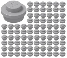 ☀️Lego 1x1 Light Bluish Gray Round Plates x100 Dots Stud Piece Bulk Legos #4073