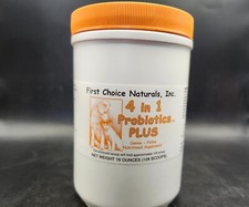 First Choice Naturals 4 in 1 Probiotics Plus Supplement 128 Scoops Dogs Cats