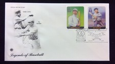 Scott 3408B 3408L FDC Eddie Collins Tris Speaker Legends of Baseball Series PCS