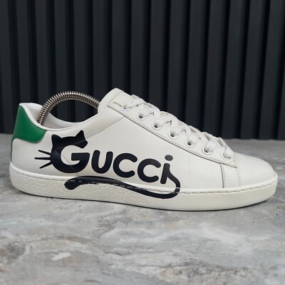 A*a様 GUCCI グッチ エース キャットパッチ レザースニーカー | 37 Gucci Ace Low Top Sneakers Cat Print White Leather 6 UK or 9 US or