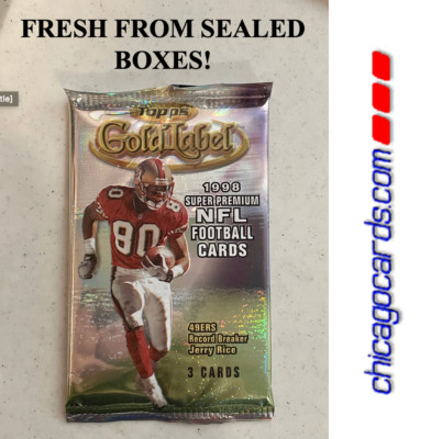 1998 Topps Gold Label Football Pack Look4 Peyton Manning Rookie RC