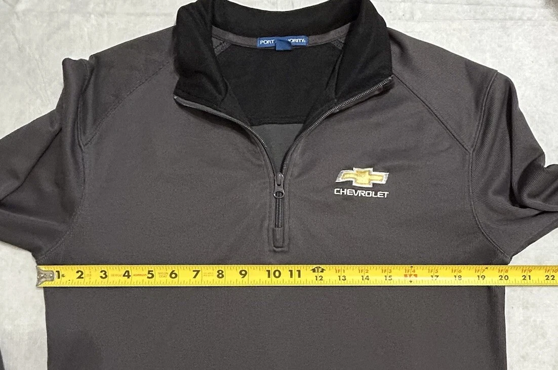 Chevrolet Chevy Logo Soft Shell 1/4 Zip Pullover Men’s M Gray - product detail image 5