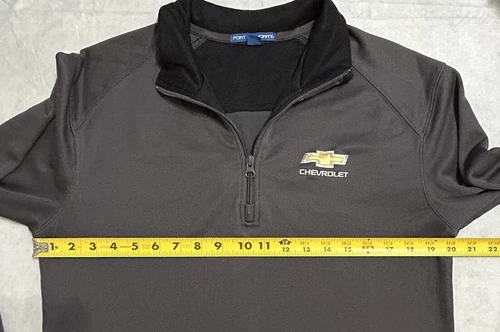 Chevrolet Chevy Logo Soft Shell 1/4 Zip Pullover Men’s M Gray image 5