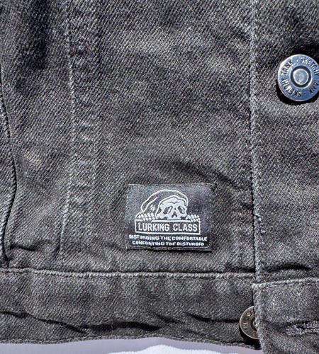 Lurking Class By Sketchy Tank Black Denim Jacket Size Medium - Picture 4 of 11