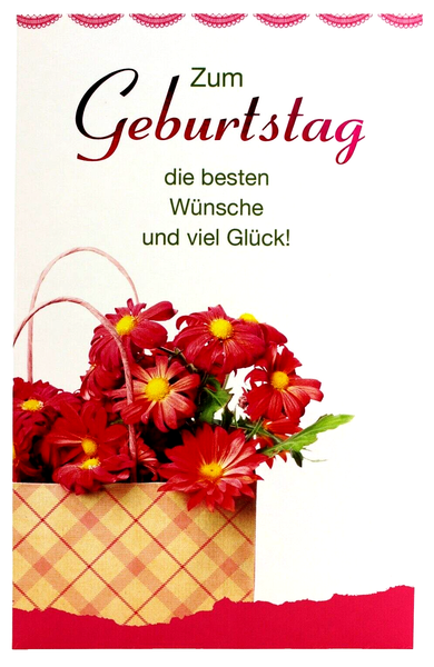 GlüCkwunschkarte Zum Geburtstag FüR Frauen Geburtstagskarte Karte Blumen Motiv-image